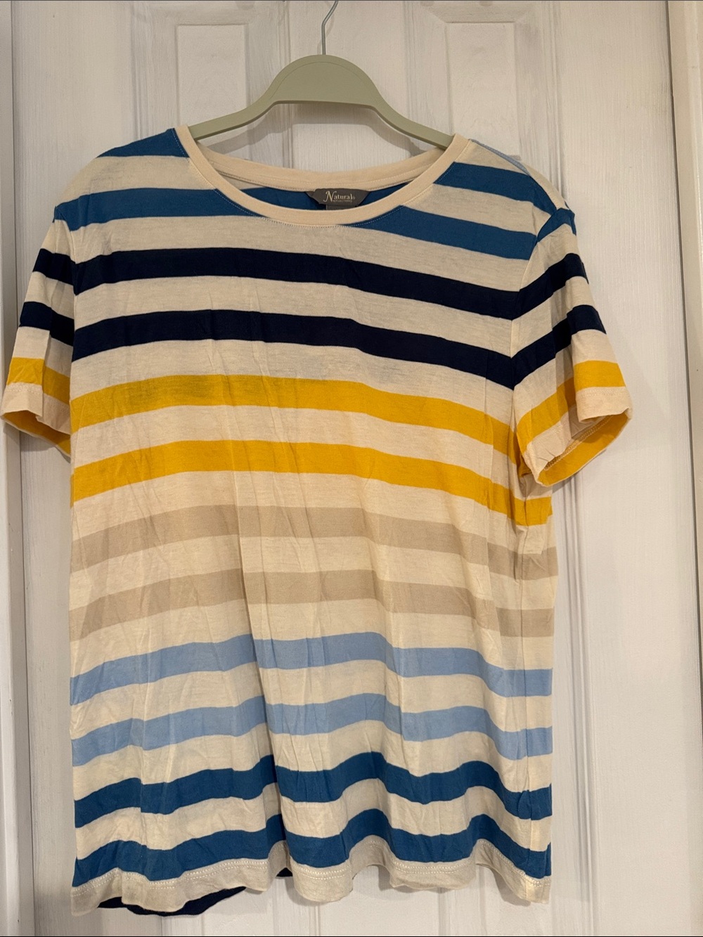 Natural Reflections Blue and Cream Striped Tee